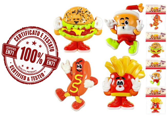 SQUISHY HAMBURGER SET (TPR) 9cm In Busta PVC In espo da 16pz 4ass…x16…x384